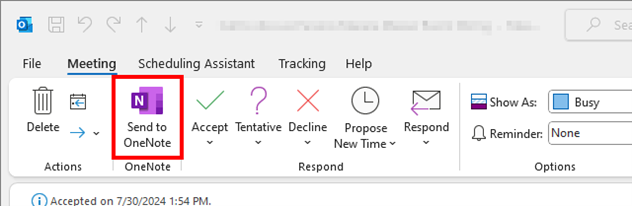 Outlook send to OneNote Outlook send to OneNote