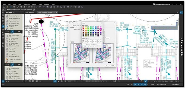 Bluebeam Revu screen for specific trades
