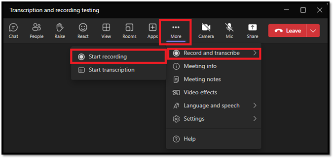 Screen shot of Zoom's Built-in live transcription