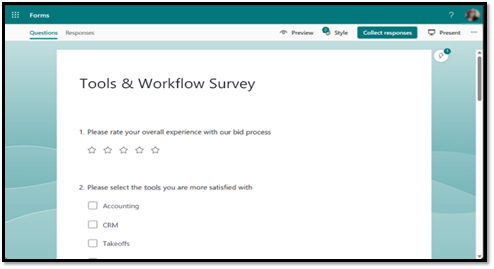 MS Forms screen shot